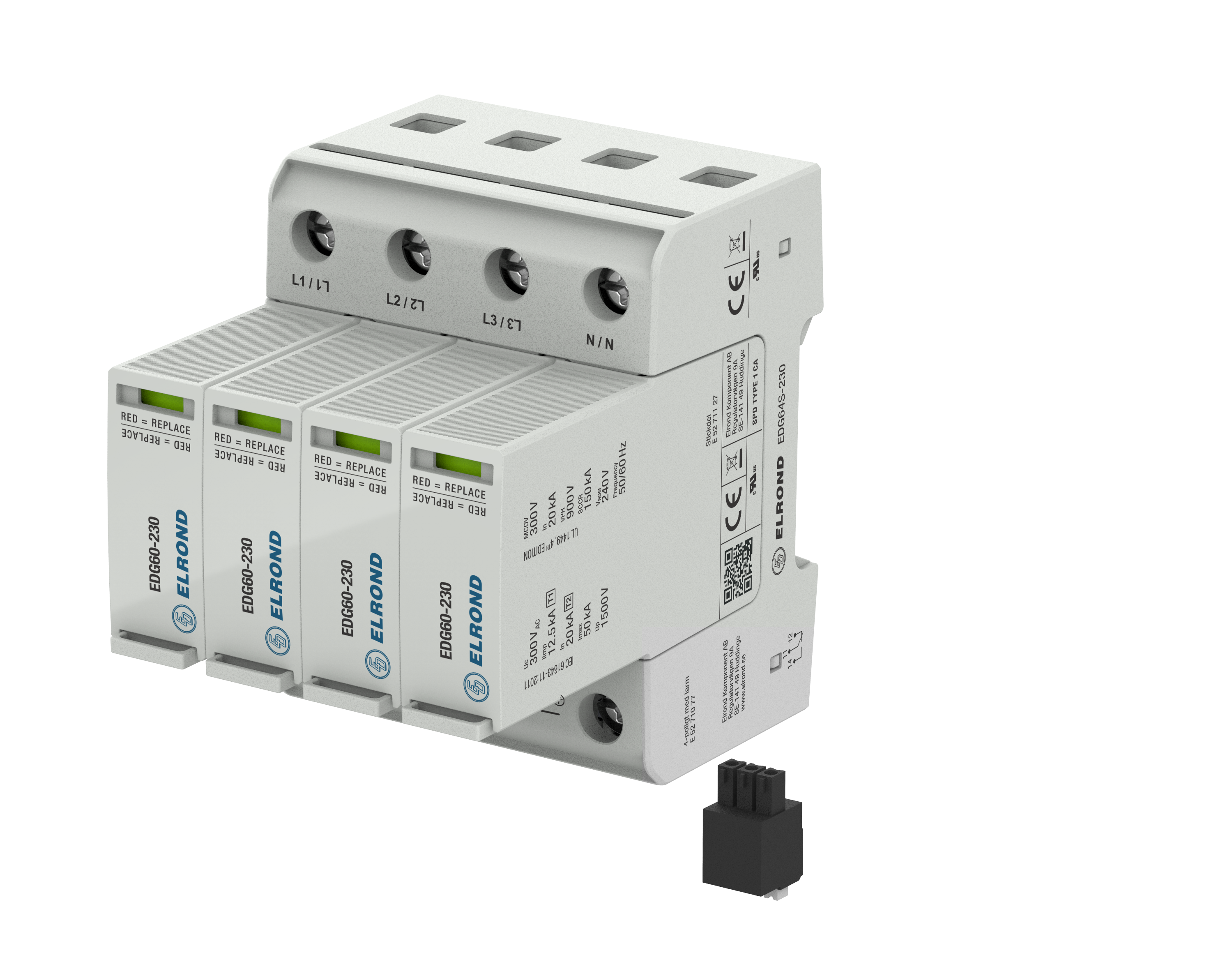 GROV/MELLANSKYDD 4-POL LARM