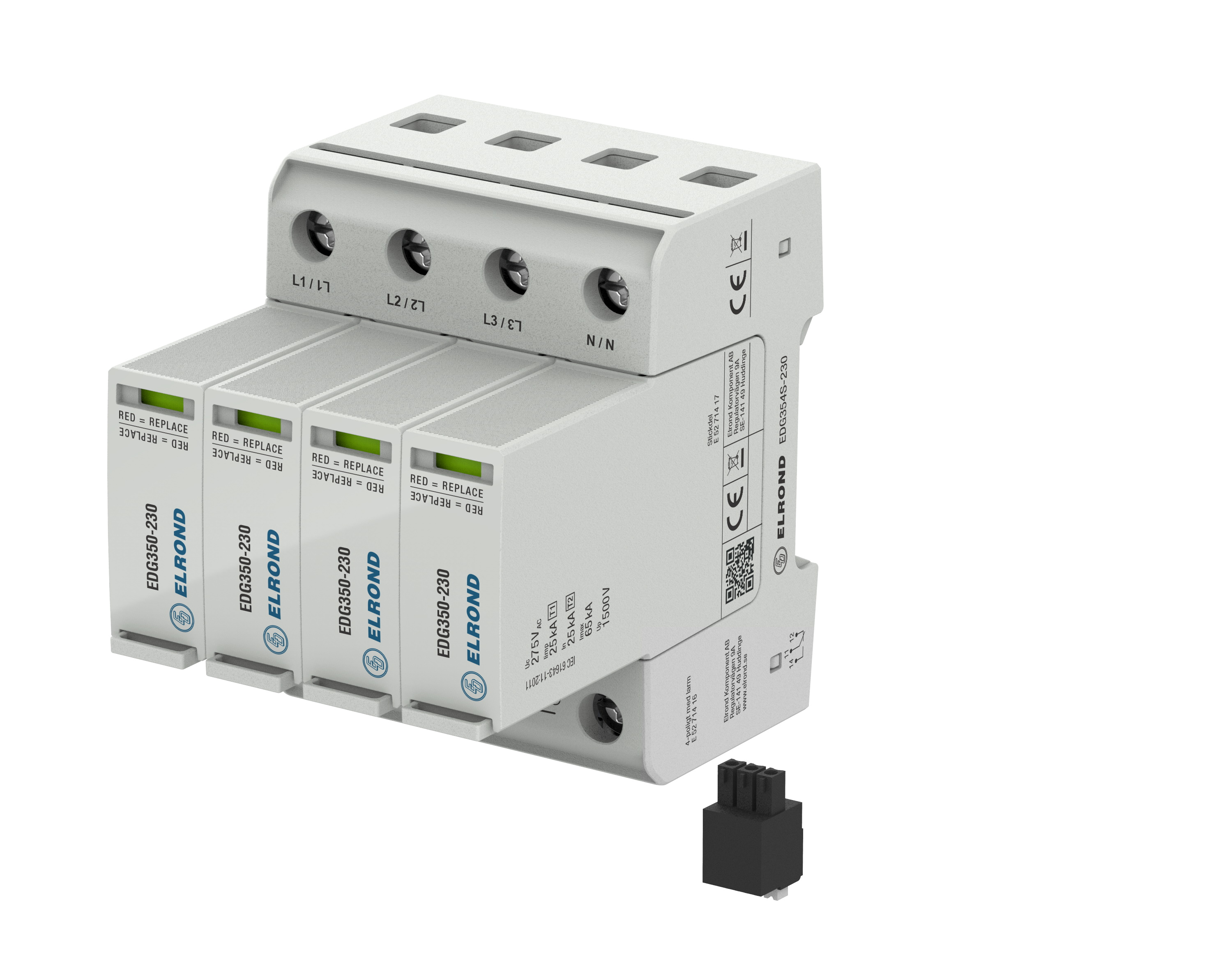 GROV/FINSKYDD 25kA 4-POL LARM