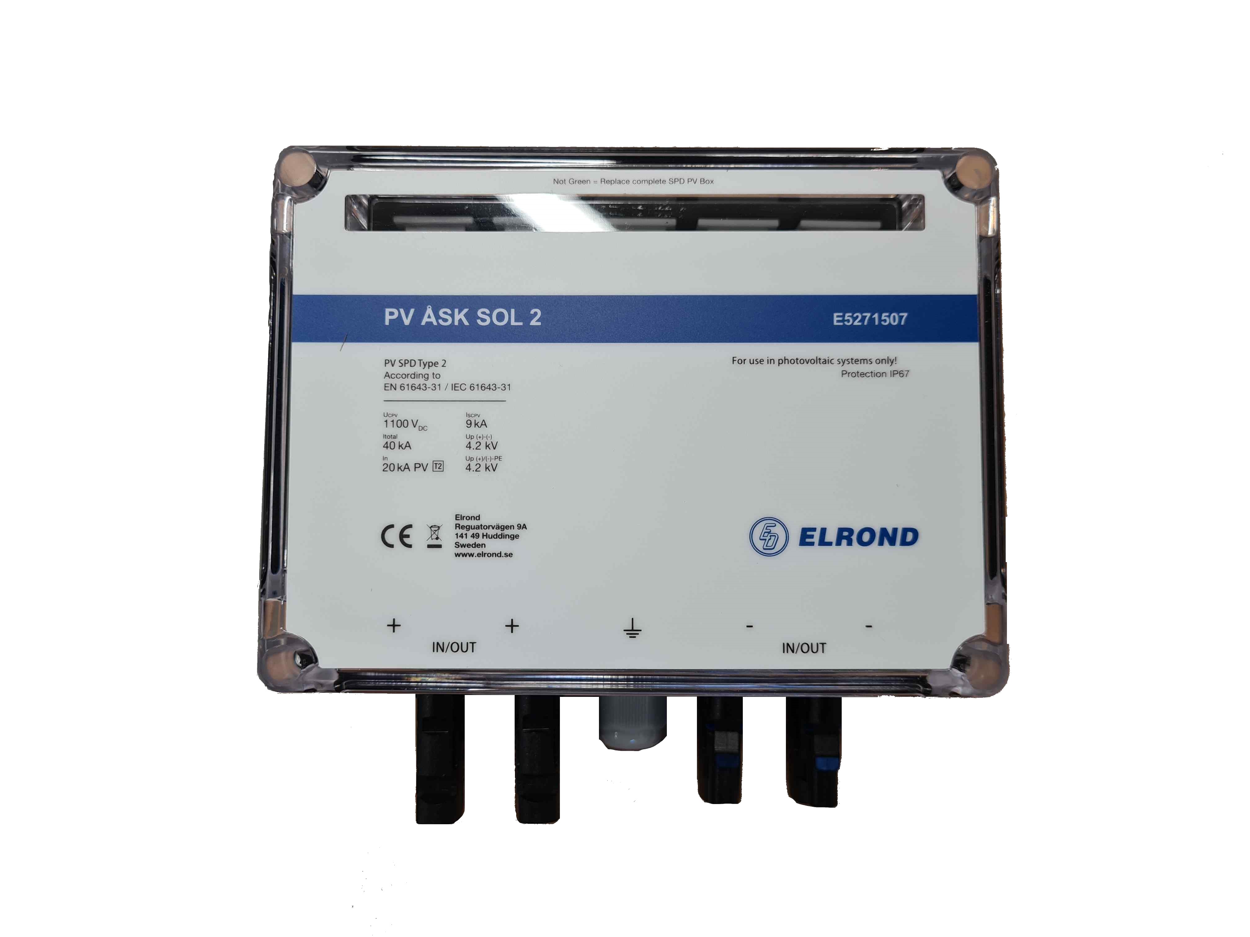 Plastkapsling 2 solcellsskydd